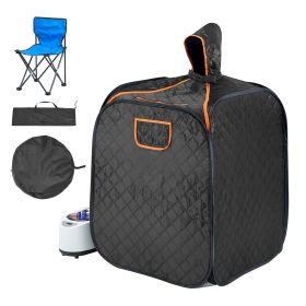 Portable Personal Steam Sauna Spa Tent with 1200 Watt Steam Generator, with Chair & Storage Bag, Home Therapeutic Sauna Blanket for Detox Relaxat
