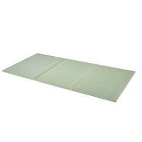 Japanese Tatami Mat, Full Size Foldable Japanese Tatami Mattress( Natural Rush Grass), Japanese Floor Mattress with Non-Slip Backing & Fresh Scen