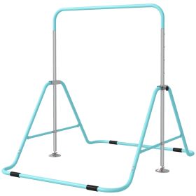 Kids Folding Gymnastics Bar, Adjustable Height, Vibrant Green
