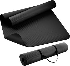KEEP Extra Thick NBR Yoga Mat for Women & Men, 10mm Thick, 72'x24' Large Exercise Mat with Non-Slip Workout Mat for Yoga, Pilates, Stretching