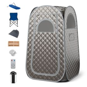 Sauna Room for Home Spa Relaxation, Steam Generator Gray
