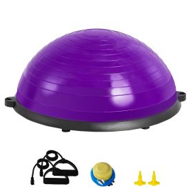 Half Exercise Ball Trainer, 23 inch Balance Ball Trainer, 660lbs Stability Ball, Yoga Ball with Resistance Bands & Foot Pump