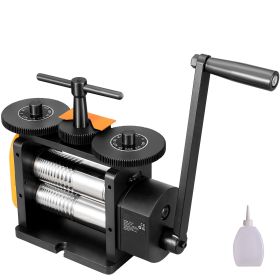 Rolling Mill, 2.24"/57 mm Jewelry Rolling Mill Machine, 1: 2 Gear Ratio, 3-in-1 Multi-function Rolling Mill