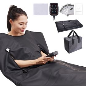 Sauna Blanket for Detoxification, Portable Far Infrared Sauna for Home with Arm Holes for Comfort, 1-6 Level Adjustable Temp Range 95-185 Fahrenh