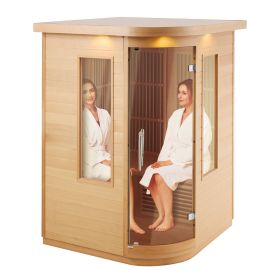 Far Infrared Wooden Sauna, Room Home Sauna Spa for 2 Person
