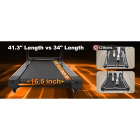 15% Auto Incline Treadmills 400LBS Heavy Duty Capacity 3.25HP Folding Electric Treadmill Up To 8.5 MPH Speed For Home Office Fitness (Option: Default)